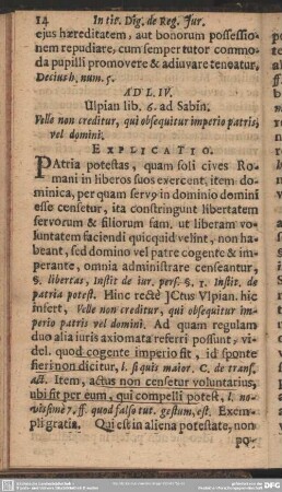 Ad L.IV. Ulpian lib. 6 ad Sabin