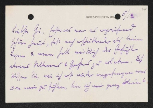 Brief von Clara Jonas an Margarete Hauptmann