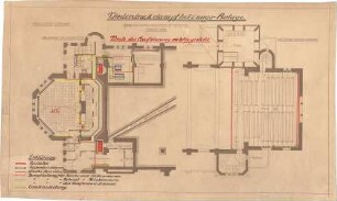 Dolmetsch, Heinrich; Stuttgart; Markuskirche - Niederdruckdampfheizungs - Anlage (Grundriss UG)