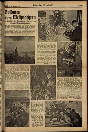 Dritte Ausgabe vom Dienstag, den 24. Dezember 1940.