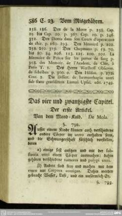 Das vier und zwantzigste Capitel. Von dem Mond-Kalb. De Mola