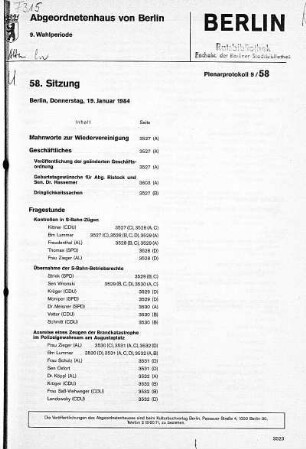 Nr. 58, 19. Januar 1984