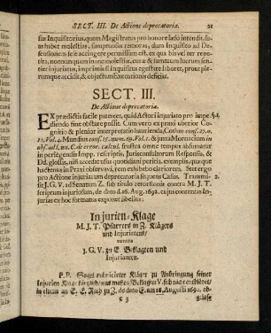 21-58, Sectio III