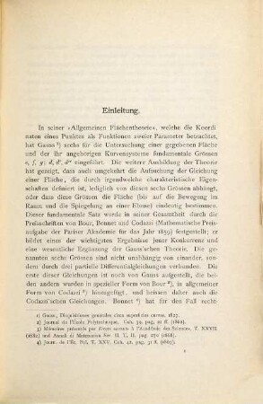 Beiträge zur Gaussśchen Flächentheorie
