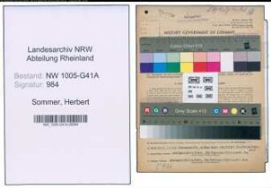 Entnazifizierung Herbert Sommer , geb. 11.01.1922 (Arbeiter)