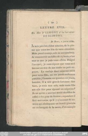 Lettre XVII. De Mme D'Ermont à la baronne De Blimont. De Berne, 1 janvier 1794.