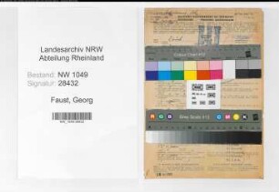 Entnazifizierung Georg Faust , geb. 07.04.1902 (Postarbeiter)