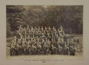 6. Kompanie des Regiments in mehreren Reihen stehend
