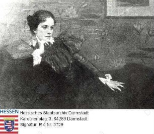 Lachmann, Hedwig verh. Landauer (1865-1918) / Porträt, sitzend, Kniestück