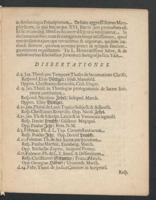 Dissertationes.