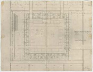 Fischer, Theodor; München; Bayerische Geschützwerke - Arbeiterwohnungen Block Süd (Grundriss,Ansicht)