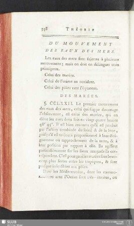 Du mouvement des eaux des mers