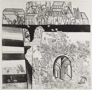 Garten hinter der Wand; aus der Serie "Schaffen"