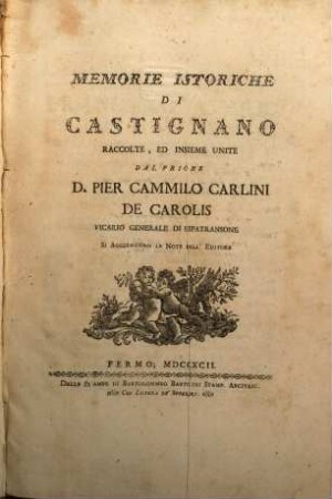 Memorie istoriche di Castignano
