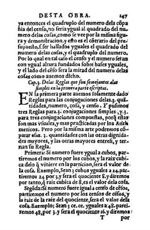Cap. 3. Delas Reglas que son semejantes alas simples en la primera parte escriptas.
