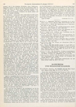 620-621 [Rezension] Kirchhoff, Hermann, Der Katechet und das Wort