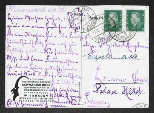Brief von Herbert Eulenberg und Hedda Eulenberg an Gerhart Hauptmann