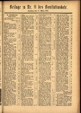 Zweite Ausgabe vom Sonntag, den 17. März 1895.