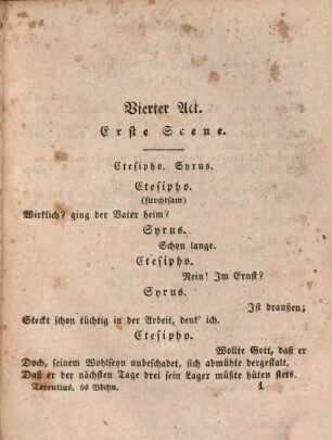 Publius Terentius im Versmaß der Urschrift, 9. Die Brüder ; [Teil 2]