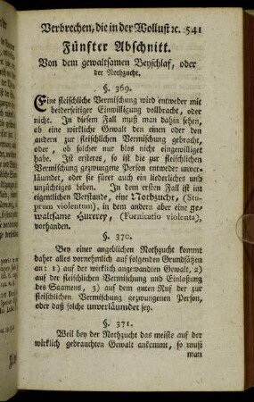 Fünfter Abschnitt. - Achter Abschnitt.