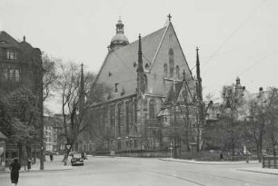 Leipzig, Thomaskirche : Leipzig. Thomaskirche. Ansicht von Nordwesten