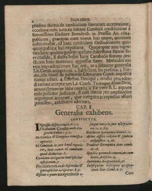 Cap. I. Generalia exhibens.