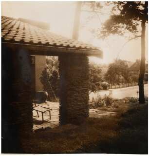 Garten Bader-Bornschein, Falkensee: Rückansicht Terrasse