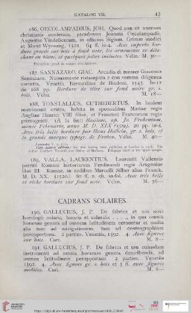 Cadrans Solaires (Nr. 190 - 199)