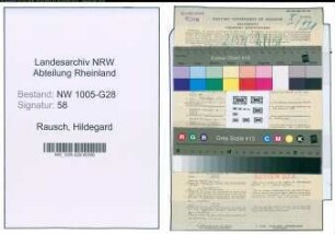 Entnazifizierung Hildegard Rausch , geb. 16.01.1916 (Postinspektorin)
