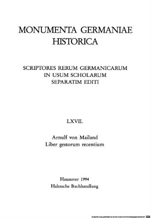 Liber gestorum recentium