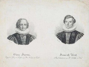 Bildnis von Claus Harms (1778-1855) und Heinrich Söncke Theodor Wolf (1801-1887)