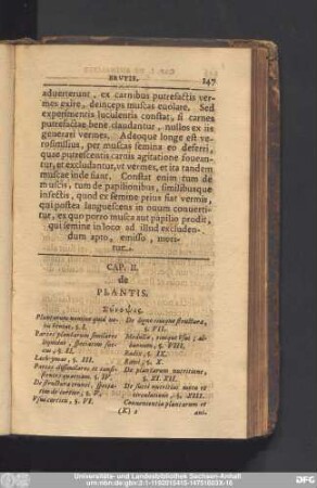 Cap. II. de Plantis.
