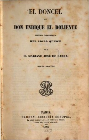 El doncel de Don Enrique el Doliente