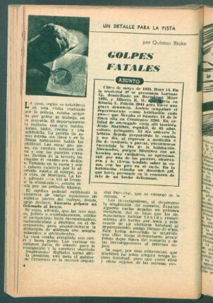 Golpes fatales : Un detalle para la pista
