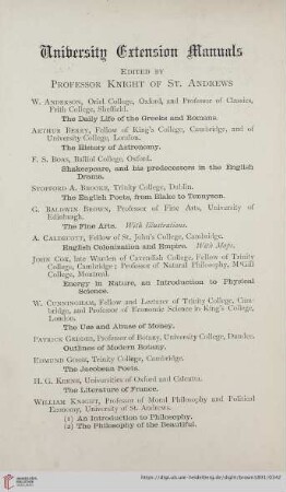 University extension manuals