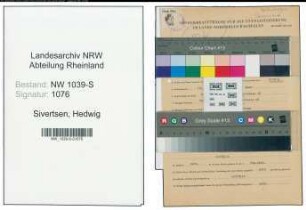 Entnazifizierung Hedwig Sivertsen , geb. 19.01.1918 ()