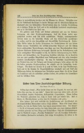 Ueber den Sinn staatsbürgerlicher Bildung