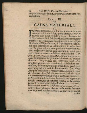 Caput III. De Causa Materiali.