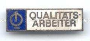 Abzeichen Qualitätsarbeiter, in Silber