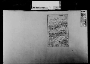 Schreiben von Adolph Vischer, Hornberg, an August Lamey: Gedanken über die Stellung der evang. Kirche und eine Verfassungskommission.