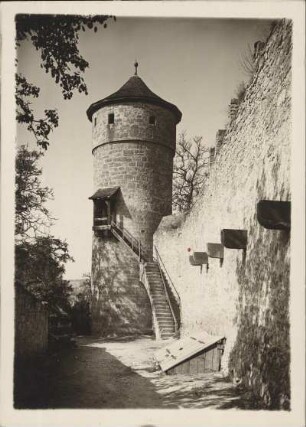 Rothenburg ob der Tauber. Strafturm : Rothenburg ob der Tauber. Strafturm an der Wehrmauer (wurde ab 1410 als Gefängnis genutzt)