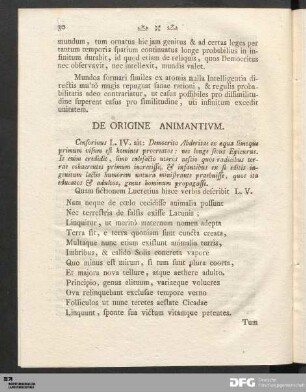 De Origine Animantivm.