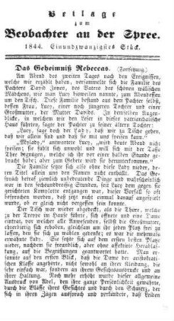 Beilage zum Beobachter an der Spree. 1844. 21. Stueck