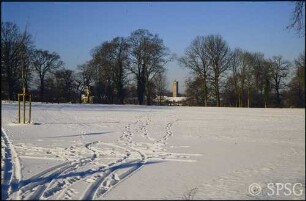Potsdam, Park Sanssouci, Blick vom Ruinenberg in Richtung Bornstedt.