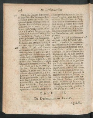 Caput III. De Decimatoribus Laicis