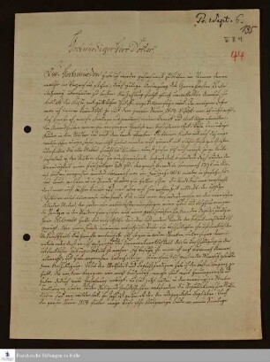 Brief von Johann Ernst Bergmann an Georg Christian Knapp über den moralischen Verfall Georgias sowie seine guten Beziehungen zu den Methodisten und Baptisten.