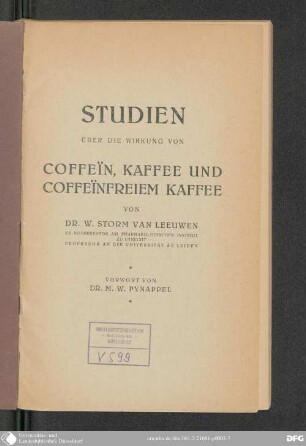 Studien über die Wirkung von Coffein, Kaffee und coffeinfreiem Kaffee