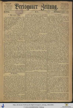 35. Jg. (Januar bis Juni): Breisgauer Zeitung