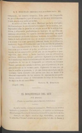 El Bosquecillo del Rey - (Conclusión) : (Puesto en castellano para la "Revista Literaria").