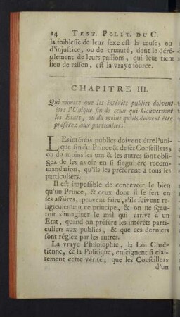 Chapitre III. Qui montre que les intéréts publics ...
